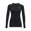 en sort Under Armour UA Coldgear Authentics Crew træningstrøje (dame)