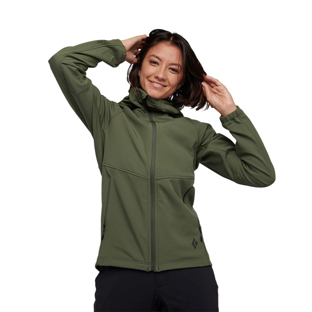 Element Hoody fleecejakke til dame med elastisk hætte, der passer under klatrehjelmen