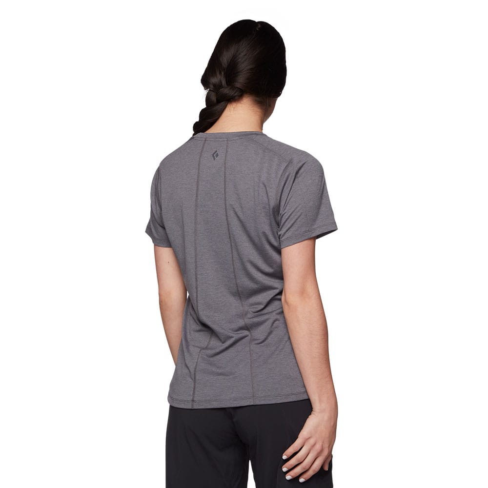 Bagsiden af T-shirt fra Black Diamond Lightwire Tech steel grey