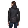 Bagsiden af Vision Hybrid Hoody fra Black Diamond med hætte, der passer til klatrehjelm.