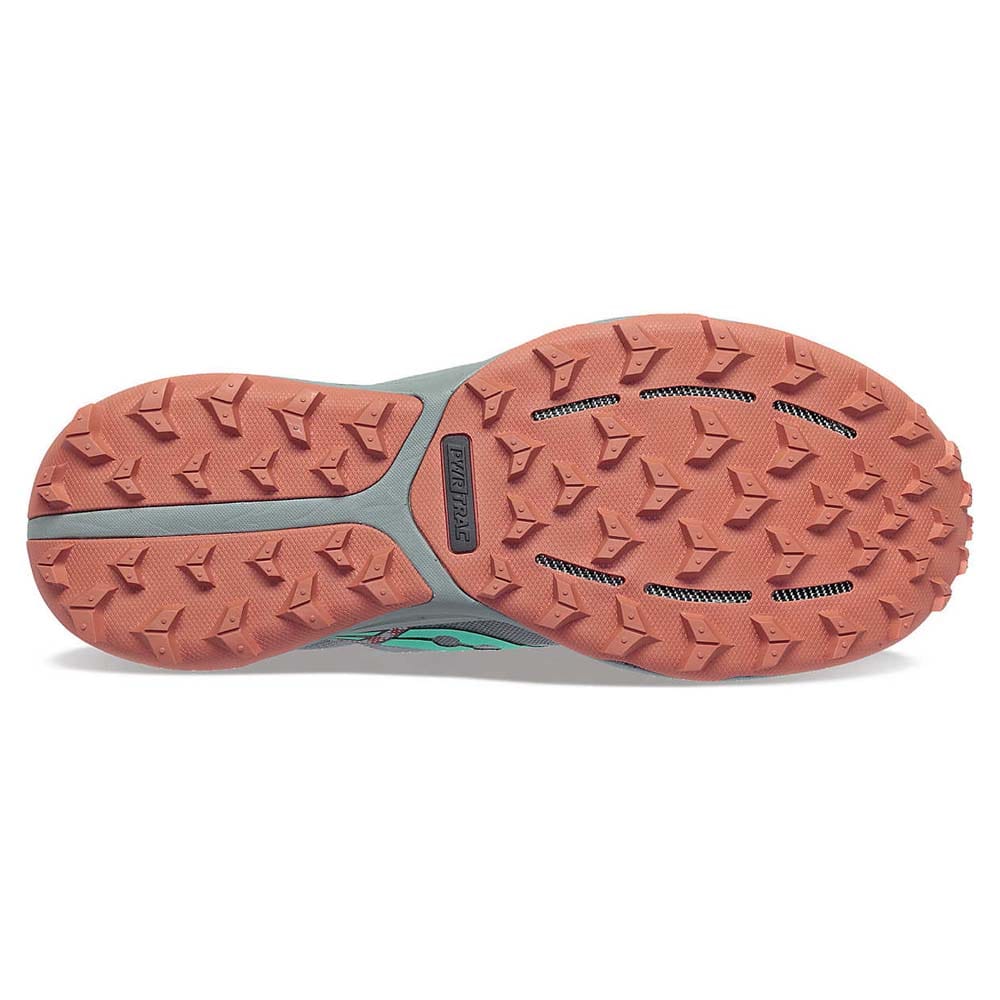 Sålen på et stabilt og pålideligt par Saucony Xodus Ultra 2 trailsko (dame)
