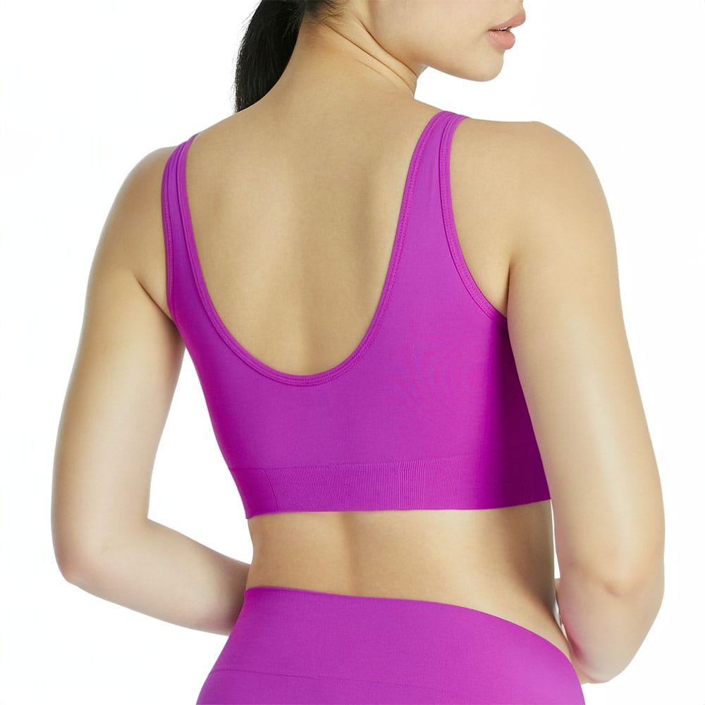 bagside af Adidas Bustier ribstrikket BH (dame) på en model