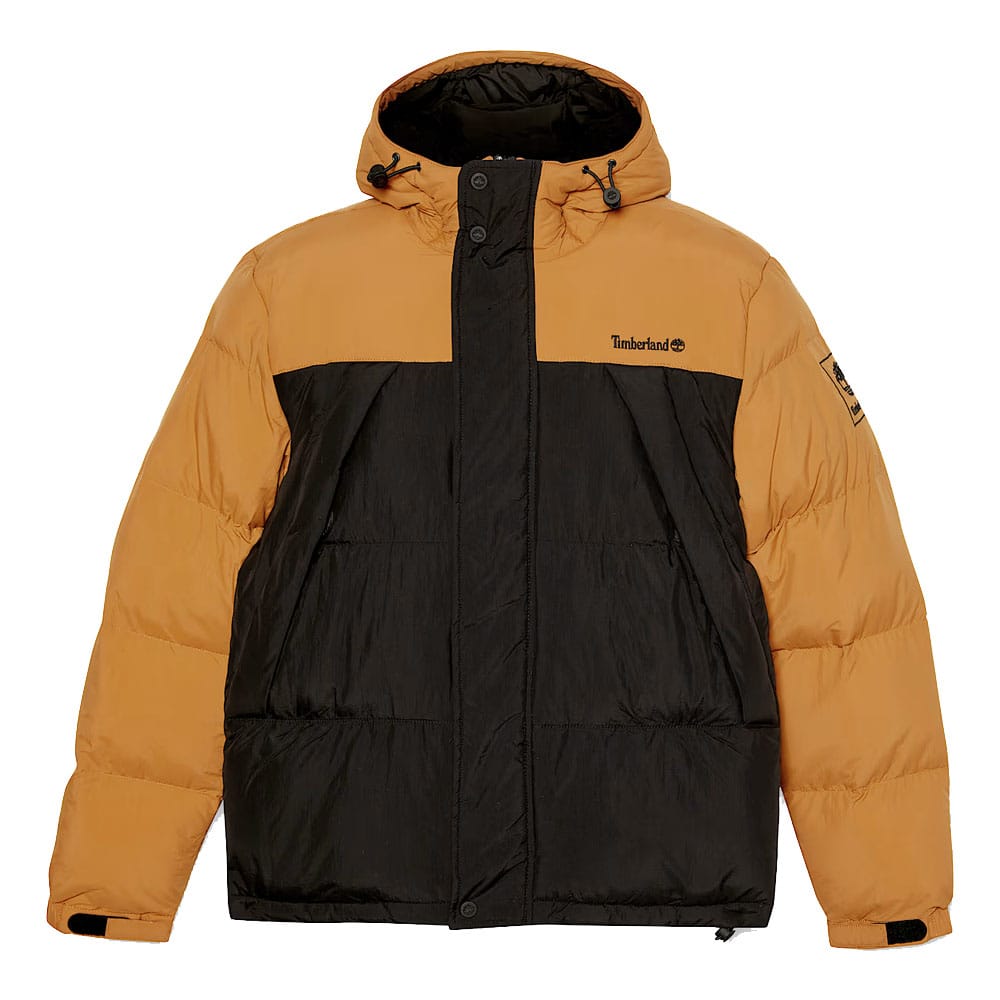 en gul og sort Timberland Durable Water Repellent Puffer Jacket vinterjakke (herre)