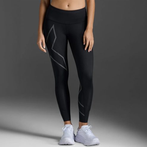 2XU Light Speed Mid-Rise Compression Tights treenihousut (naiset) etupuoli mallilla