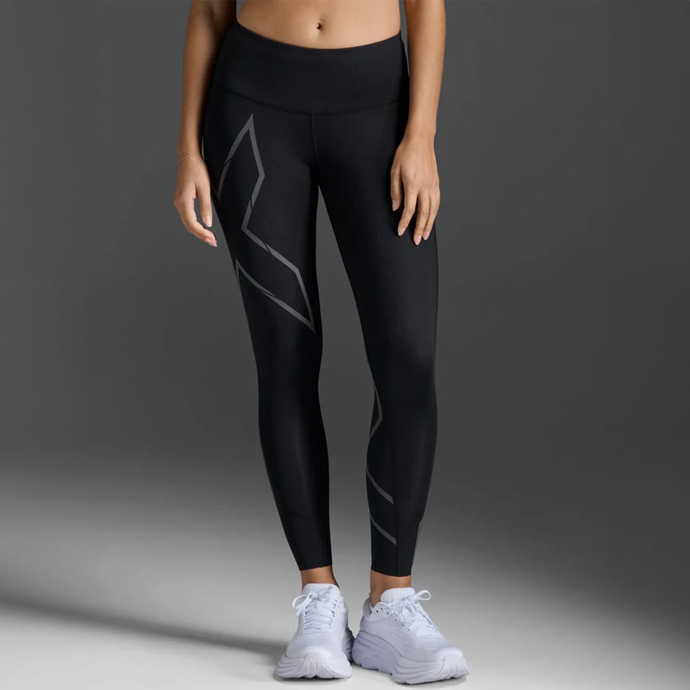 2XU Light Speed Mid-Rise Compression Tights treenihousut (naiset) etupuoli mallilla