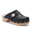 Scholl Pescura Clog 50 puukoengät (naiset) mustalla nahalla