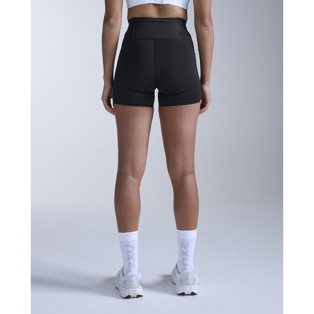 2XU Aero Mesh Hi-Rise Compression 4 inch Shorts (naiset) musta