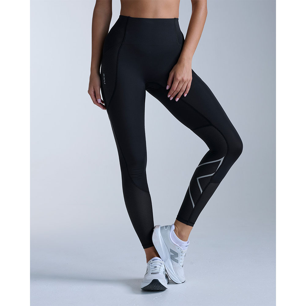 2XU Aero Mesh Hi-Rise Compression Tights (naiset) mustana