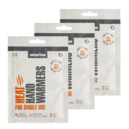 kolmen pakkaus Springyard Hand Warmers käsilämmittimiä 3-pack