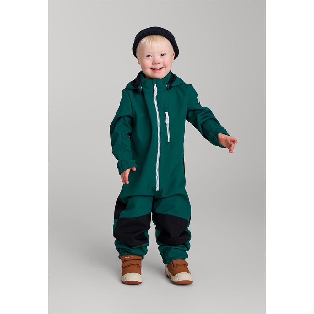 Reima Softshell Overall Nurmes lapsille värissä deeper green