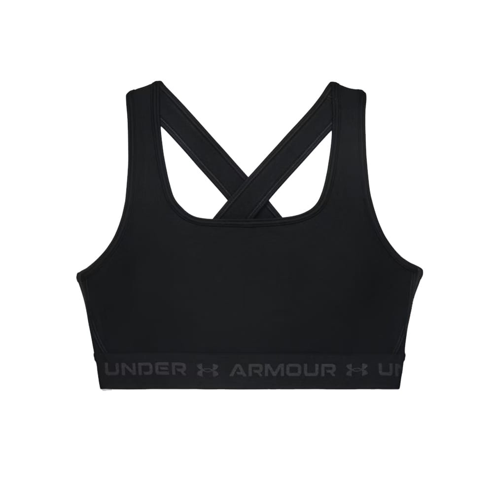 musta Under Armour Cross Back Mid Bra urheiluliivit (naiset)