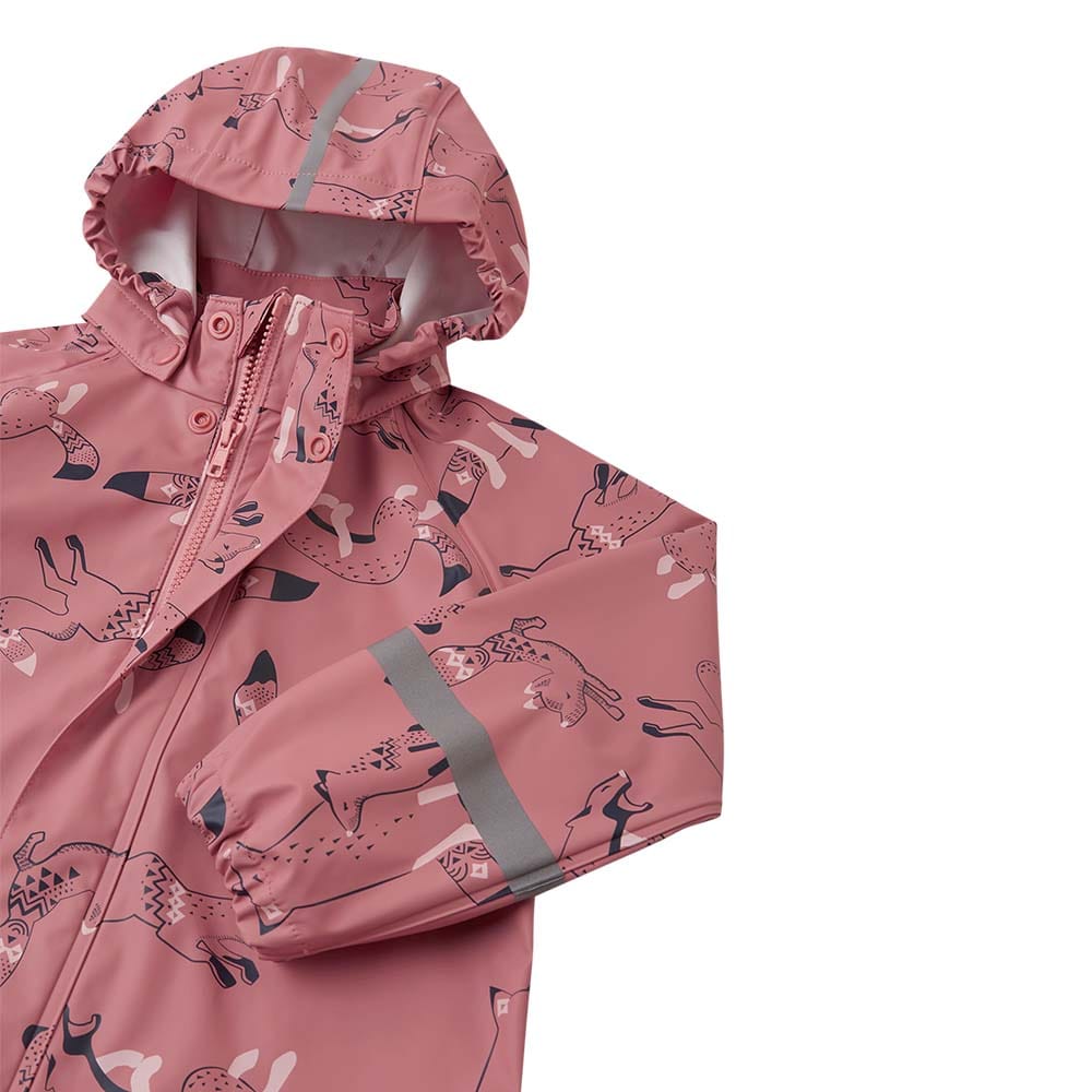 Reima Vesi Regnjacke for barn i fargen Rosa Blush (rosa, mønstret)