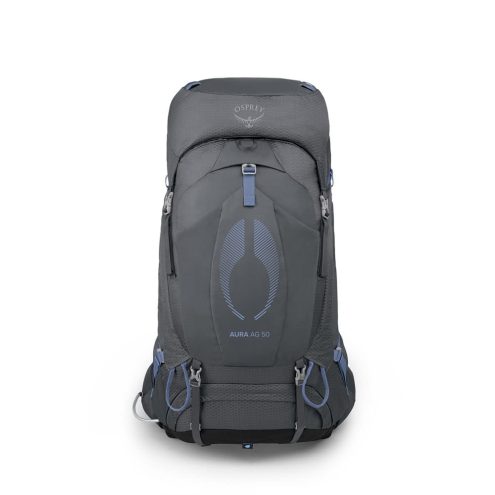 forside av lett og praktisk Osprey Aura AG 50L turryggsekk (dame)