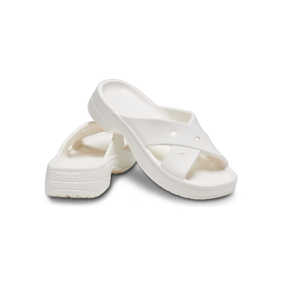 to hvite Crocs Classic Cross Strap sandaler (dame)