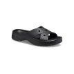 profil av svarte Crocs Classic Cross Strap sandaler (dame)