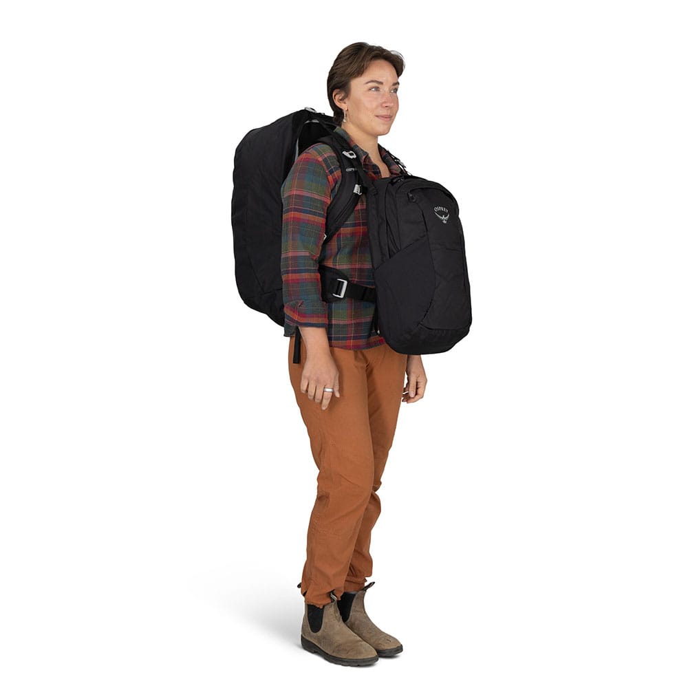Osprey fairview 55 svart på modell