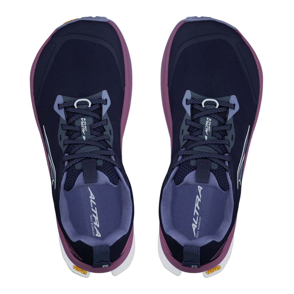 To stykker Altra Lone Peak 9+ trailløpesko (dame) - ovenfra