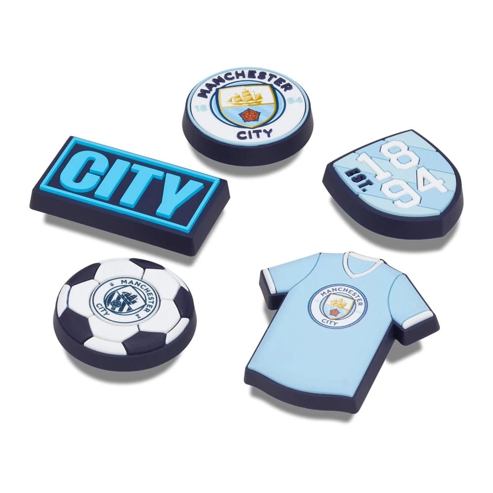 Crocs Manchester City Jibbitz™ 5-pack i blå farger