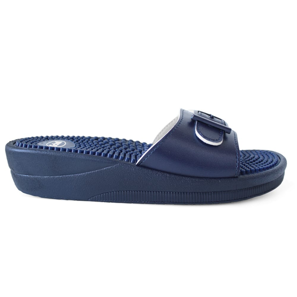 Scholl New Massage tøfler i fargen navy
