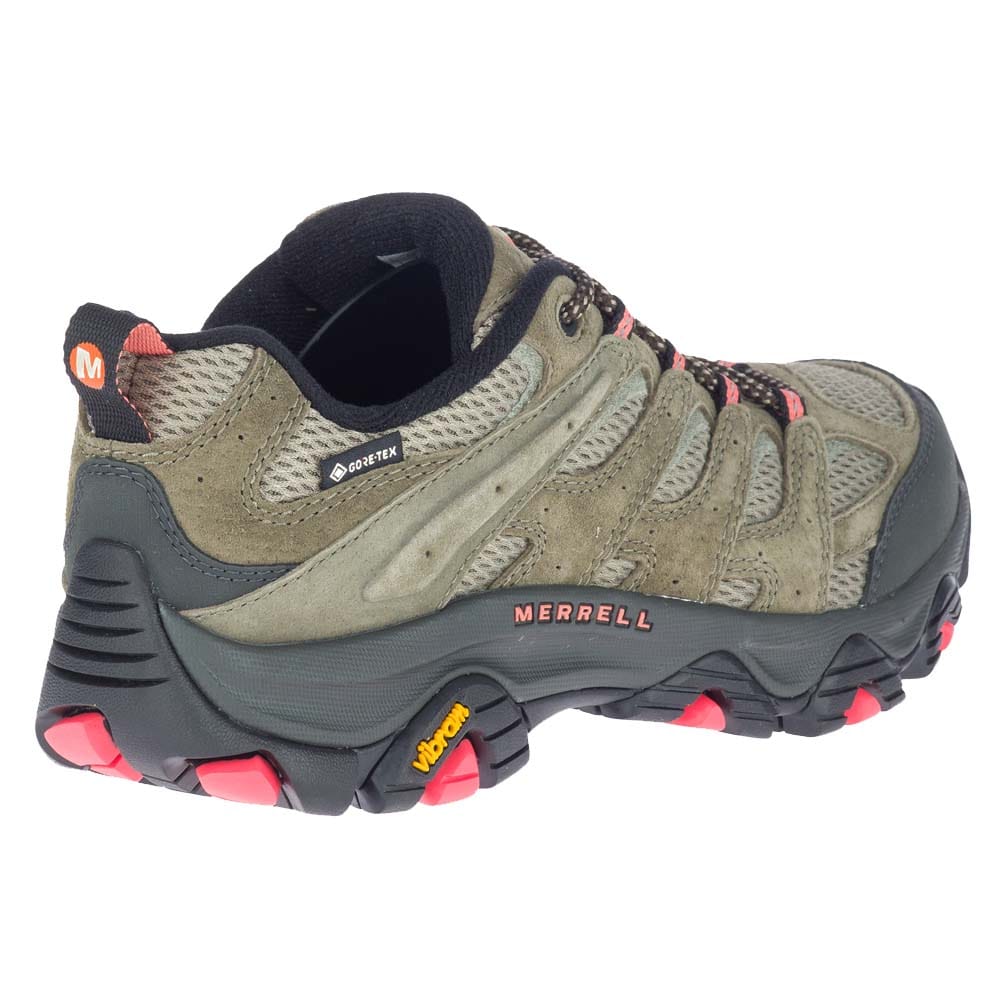 Nærbilde skrått bakfra på Merrell Moab 3 GORE-TEX (dame).