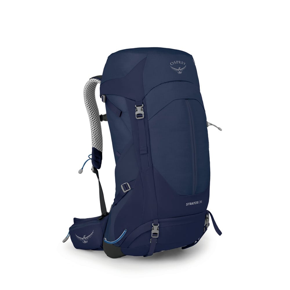 Mørkeblå funksjonell ryggsekk fra Osprey i modellen Stratos 36.