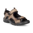 Komfortabel herresandal fra Ecco i beige, forfra