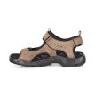 Komfortabel herresandal fra Ecco i beige, til venstre