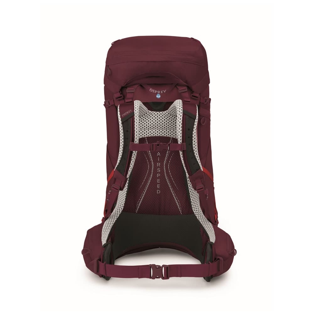 Bakside av Osprey Aura AG LT 65L tursekk (dame)