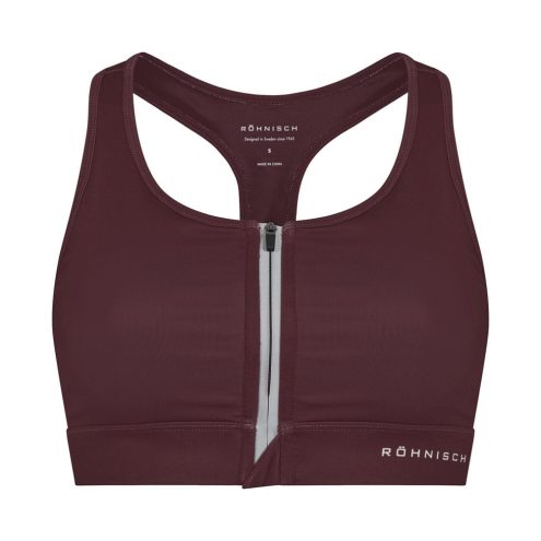 Röhnisch Essential Zip Sportsbra sport-bh (dame) i fargen port royal
