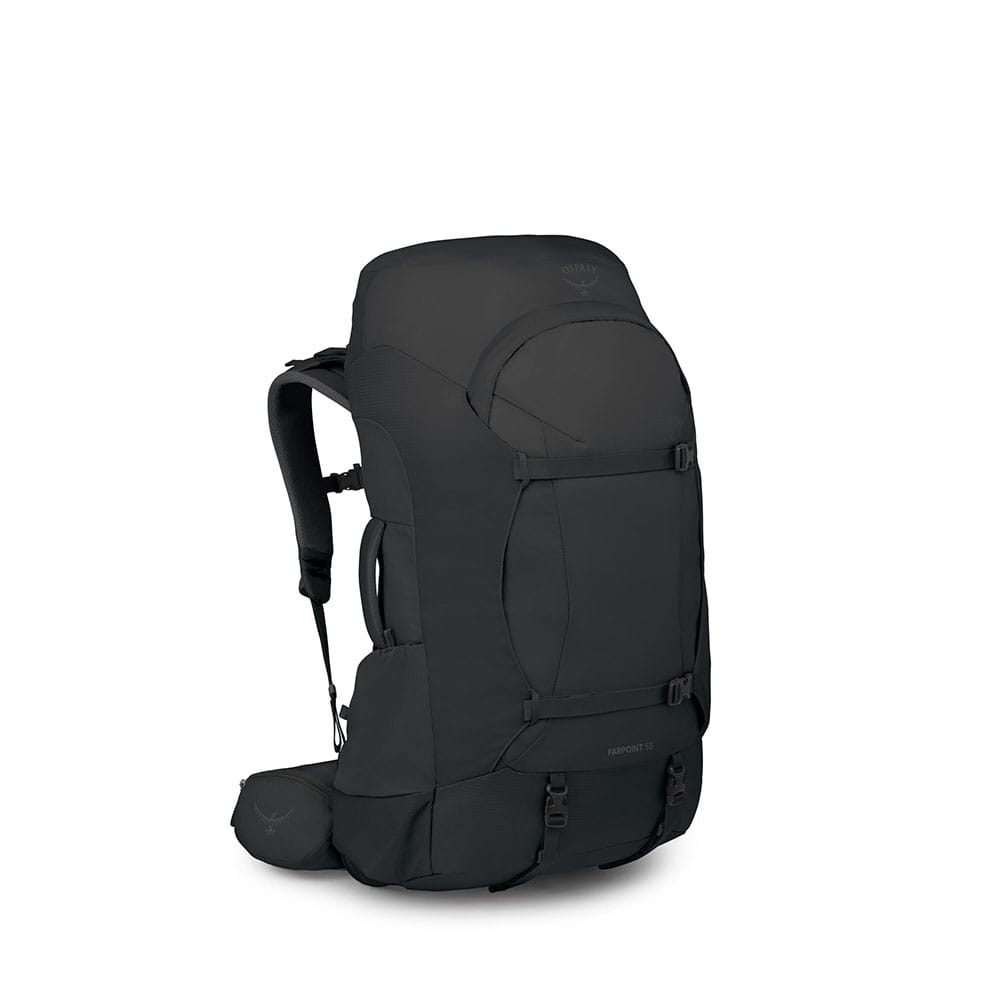 Osprey farpoint trek 55 svart front side