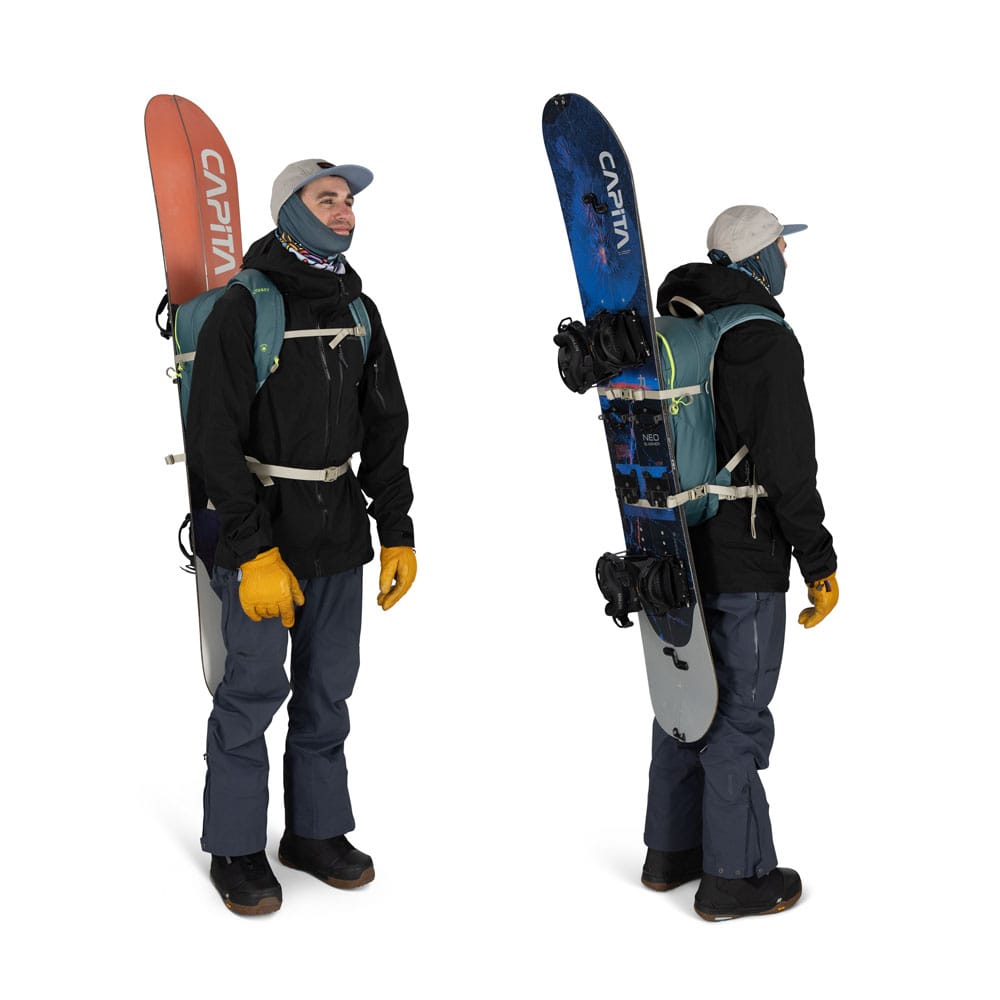 Osprey Glade 20L skisekk (unisex) på en mannlig modell