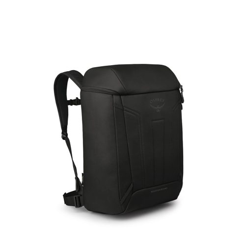 en svart Osprey Mountain Bound Boot Pack