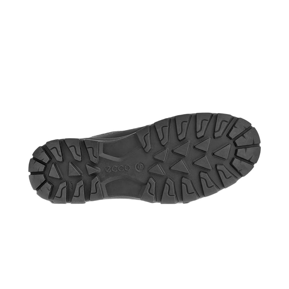 underside av svart Ecco Rugged Track turskoer (herre)