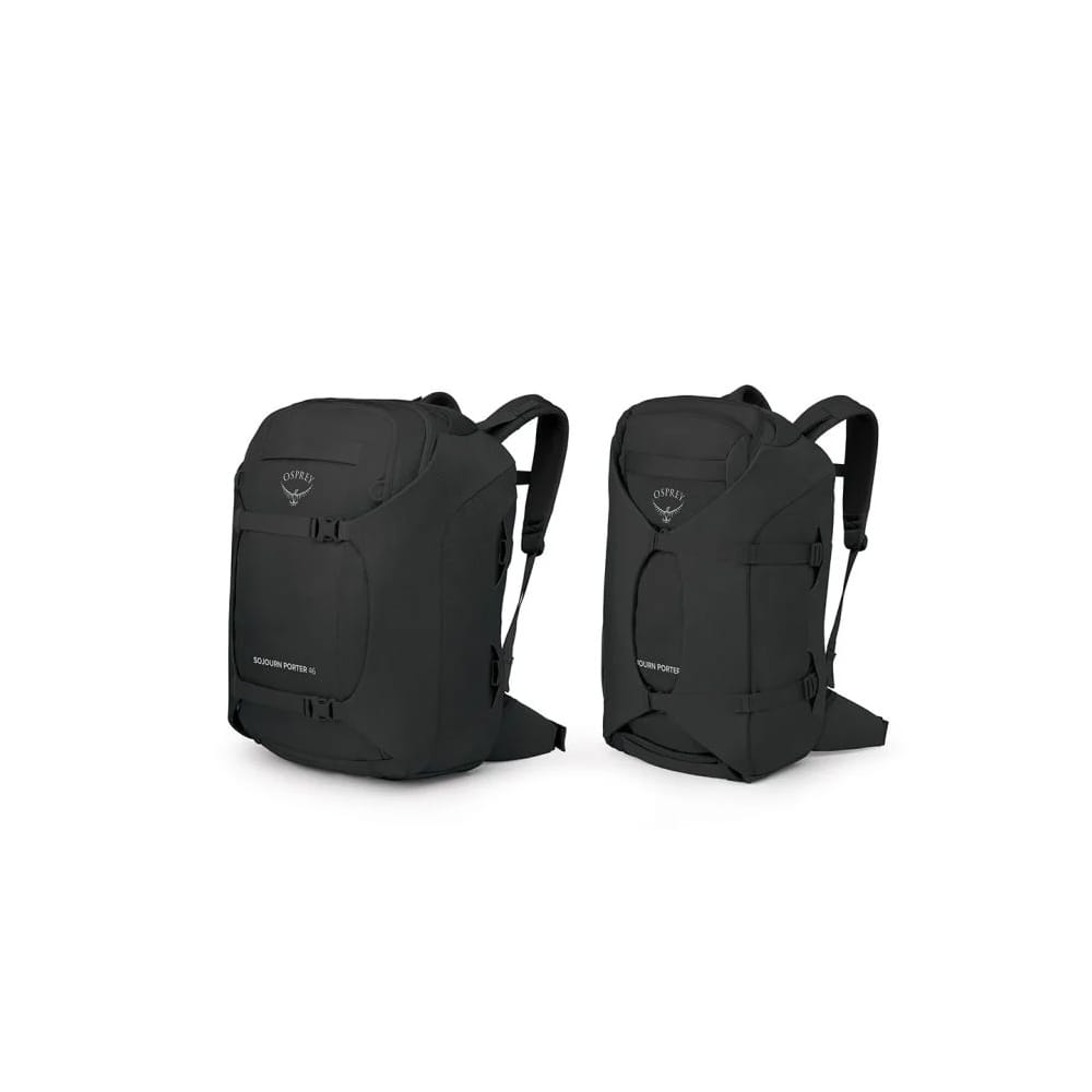 to forskjellige pakkestørrelser av Osprey Sojourn Porter Travel Pack 46L reiseryggsekk (unisex)
