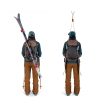 Osprey Sopris 25 skisekk (dame) på en modell med ski