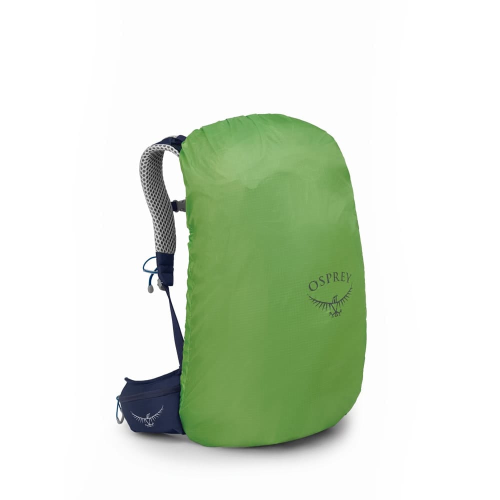 Osprey Stratos 34L turryggsekk (herre) med et regntrekk