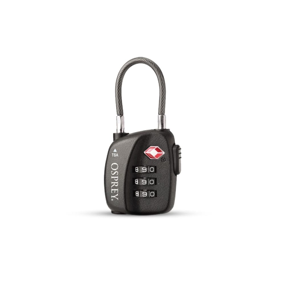 Osprey TSA 3 Dial Cable Lock hengelås i fargen svart