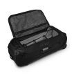 En åpen Osprey Transporter Wheeled Duffel 120L reiseveske (unisex)