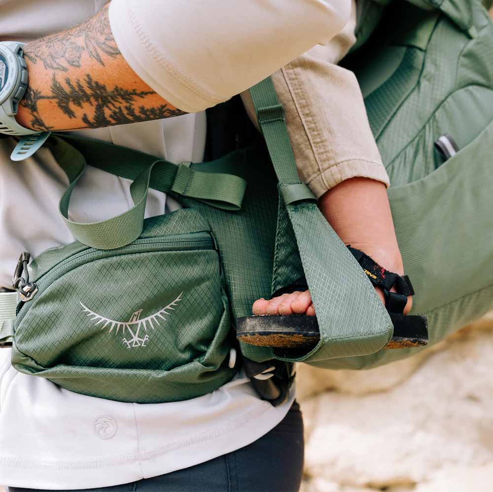 fotstøtte på Osprey Poco Premium 36L bæremeise (unisex)